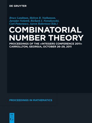 cover image of Combinatorial Number Theory